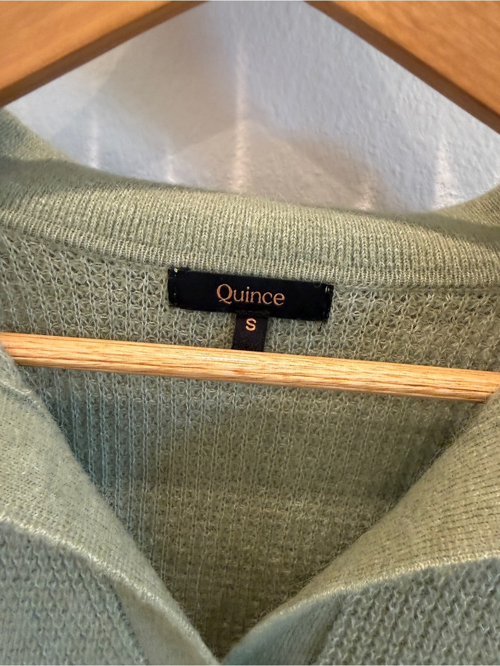 New Quince Baby Alpaca Waffle Stitch Polo Sweater - Picture 2 of 6